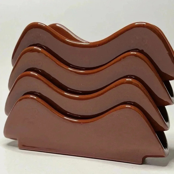 Terracotta Pottery Mexican Taco Holders Set of 4 - Picture 1 of 6